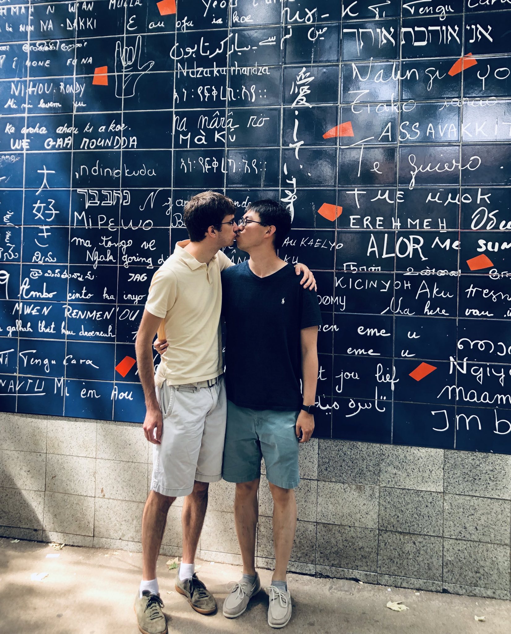 Charles and Simon at the I Love You wall